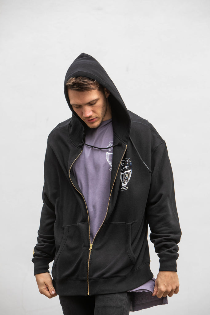RETURN TO THE CLASSICS - ZIP-HOODIE - BLACK