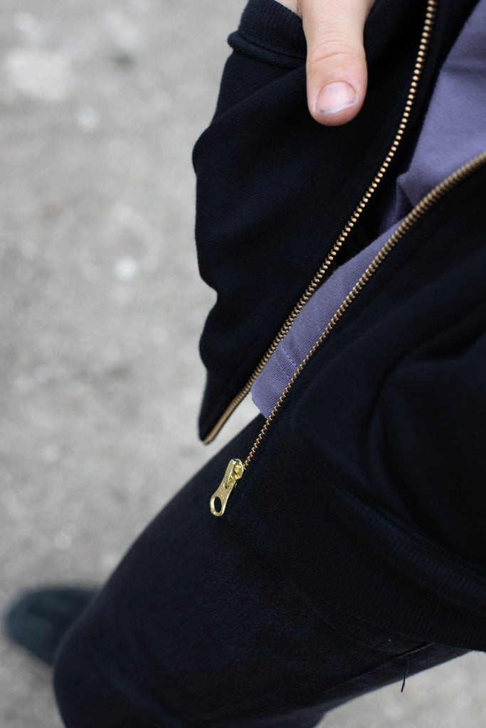 RETURN TO THE CLASSICS - ZIP-HOODIE - BLACK