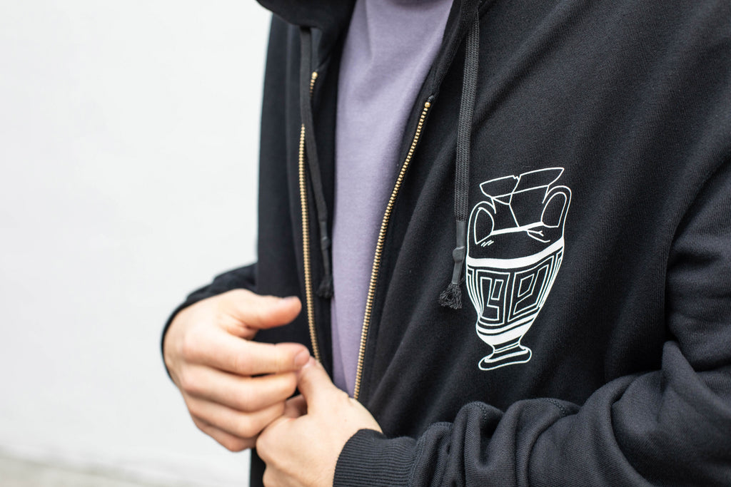 RETURN TO THE CLASSICS - ZIP-HOODIE - BLACK
