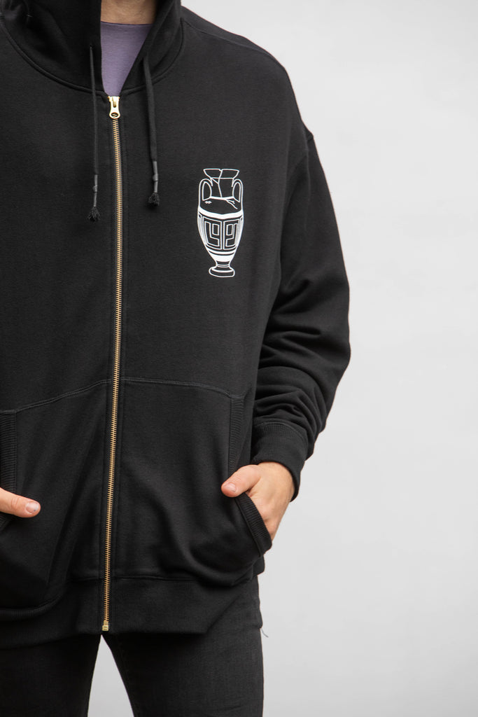 RETURN TO THE CLASSICS - ZIP-HOODIE - BLACK