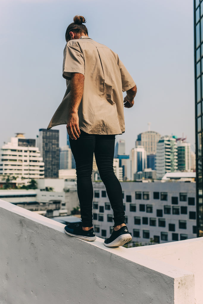 ENDLESS PATTERN - BUTTON UP SHIRT - SANDSTONE