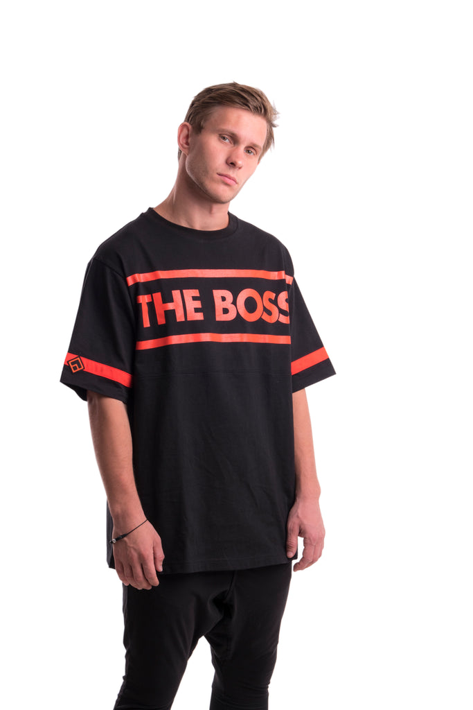 THE BOSS - TEE - (BLACK/RED)